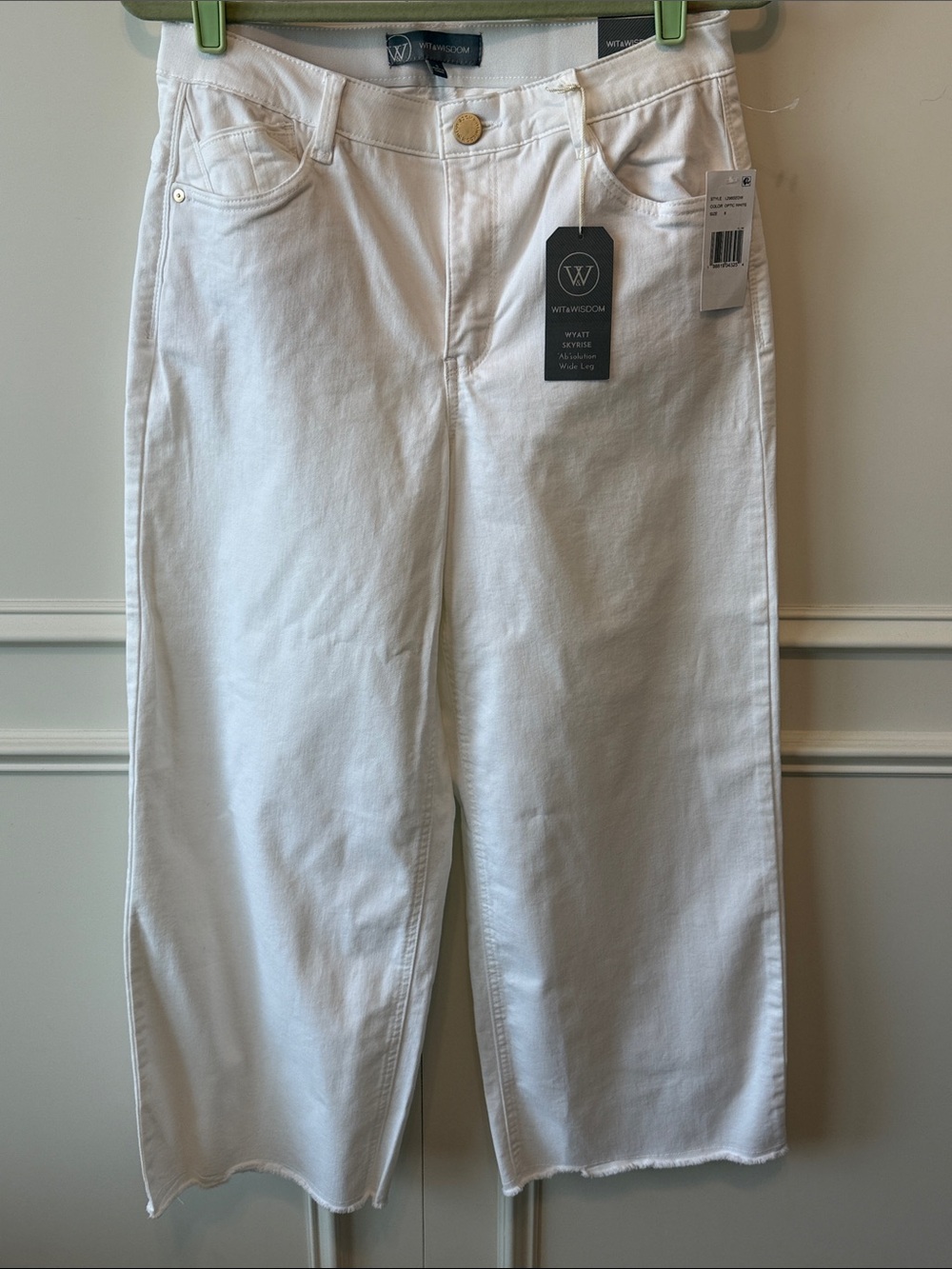 Wit & Wisdom White Relaxed Wide-Leg Jeans